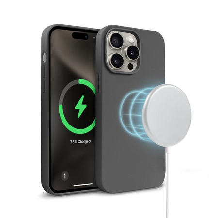 Crong Color Cover Magnetic - Coque MagSafe pour iPhone 15 Pro Max (Titanium)