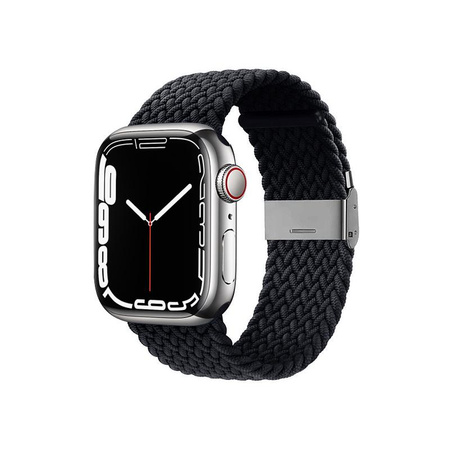 Crong Wave Band – Geflochtenes Apple Watch Armband 44/45/46/49mm (Graphit)