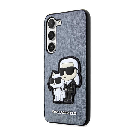 Karl Lagerfeld NFT Saffiano Karl & Choupette - pouzdro pro Samsung Galaxy S23+ (šedé)