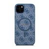 Guess 4G Collection bőr fém logós MagSafe - iPhone 15 Plus / 14 Plus tok (kék)