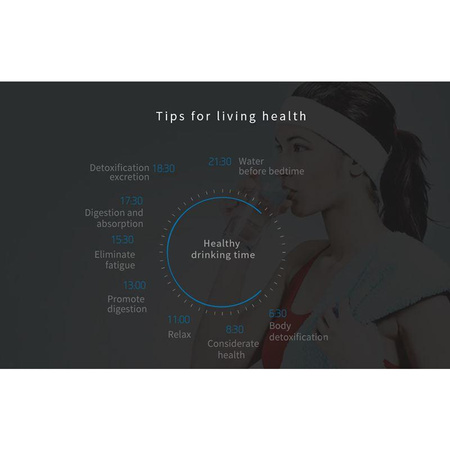 PURO Smart Bottle - Bouteille thermique 500ml INOX avec bouchon LED intelligent (Blanc)