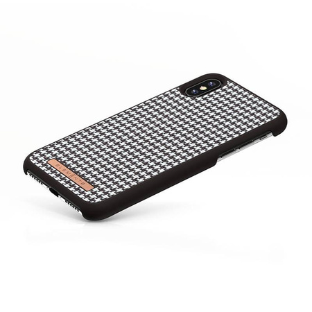 Nordic Elements Saeson Idun - Anyag tok iPhone Xs / X (sötétbarna minta 2)