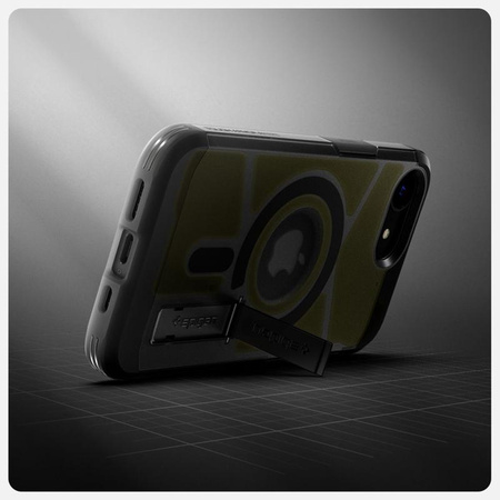 Spigen Tough Armor Mag MagSafe - Hülle für iPhone 16e (Frostschwarz)