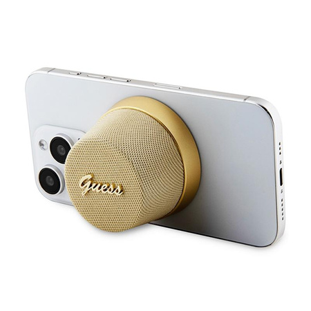 Guess Magnetic Script Metal Logo - Enceinte Bluetooth V5.3 (Or)