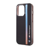 BMW Tricolor Stripe - iPhone 14 Pro Max Tasche (Schwarz)