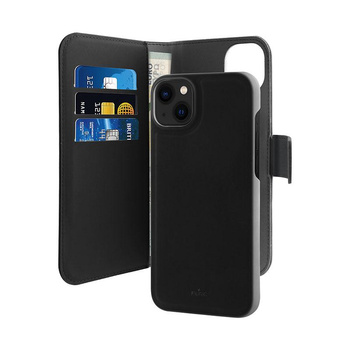 PURO levehető pénztárca - 2 az 1-ben iPhone 14 Plus tok (fekete)