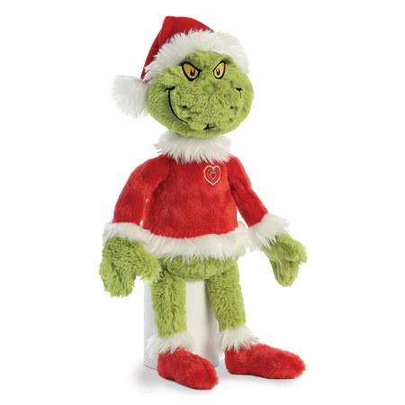 Grinch – Plyšová hračka / mazlíček Grinch v kostýmu Santa Clause 43 cm Eco-Friendly