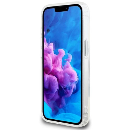 Guess IML Glitter Circle MagSafe - Pouzdro pro iPhone 16e (průhledné)