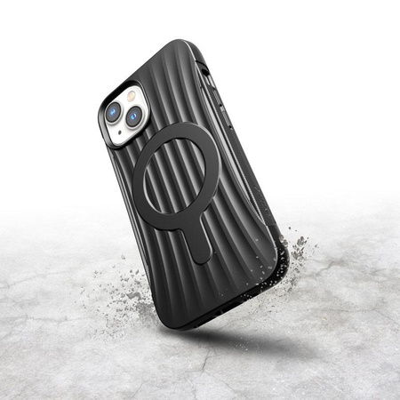 X-Doria Raptic Clutch MagSafe - Étui biodégradable pour iPhone 14 (Testé en chute de 3m) (Noir)