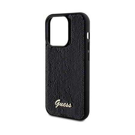 Guess Sequin Script Metal - Case for iPhone 14 Pro (black)