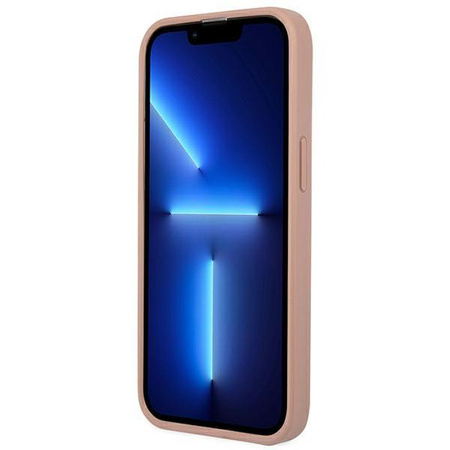 Guess Saffiano Triangle Logo Case - iPhone 13 Pro Case (pink)