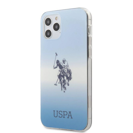 US Polo Assn Dh & Logo Gradient - pouzdro pro iPhone 12 / iPhone 12 Pro (modré)