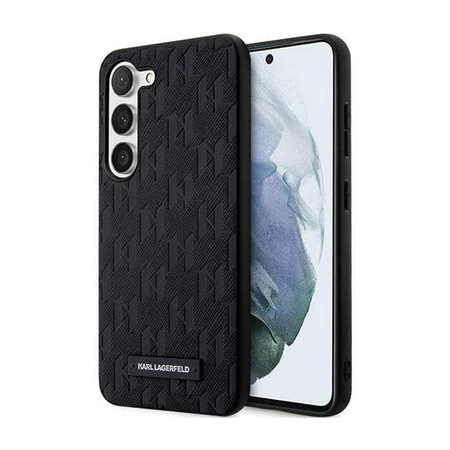 Karl Lagerfeld Saffiano Monogram Metal Logo - pouzdro Samsung Galaxy S24+ (czarny)