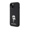 Karl Lagerfeld Silicone Ikonik Metal Pin - iPhone 15 Case (Black)