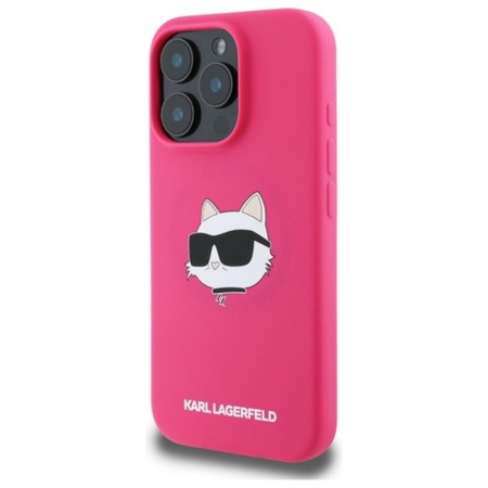 Karl Lagerfeld szilikon Choupette Head Print MagSafe - iPhone 16 Pro tok (fukszia)