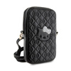 Hello Kitty Quilted Bows Strap - Crossbody bag for phone (black)