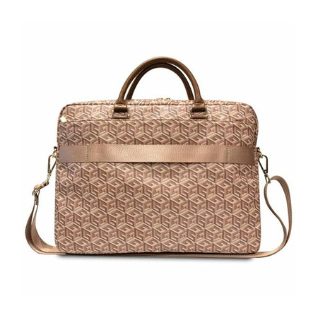 Guess GCube Stripes Computer Bag - brašna na 16" notebook (hnědá)