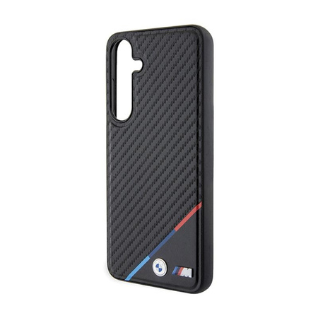BMW Carbon Tricolor Line MagSafe - Étui Samsung Galaxy S24 (noir)