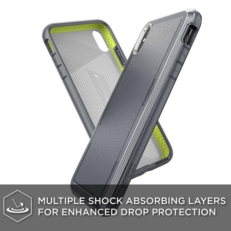 X-Doria Defense Ultra - Pancerne etui aluminiowe iPhone Xs Max (Drop test 4m) (Gray)