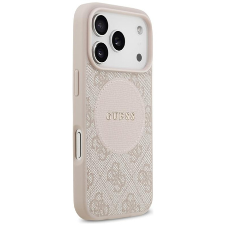 ETUI DO IPHONE 17 PRO do MAGSAFE GUESS ORYGINALNE RÓŻOWE SKÓRZANE MODNE