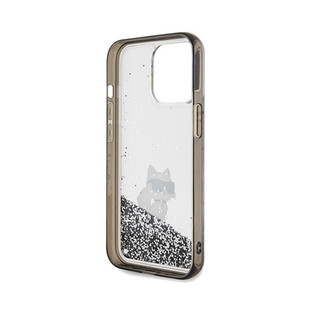Karl Lagerfeld Liquid Glitter Choupette - iPhone 13 Pro Max Tasche (Transparent)