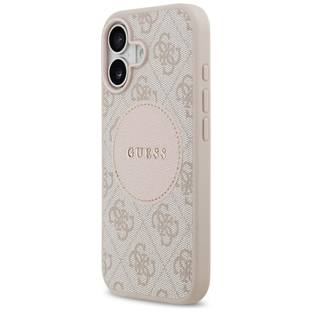 ETUI DO IPHONE 17 do MAGSAFE GUESS ORYGINALNE RÓŻOWE SKÓRZANE MODNE CASE