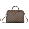 Guess 4G Zipper Pocket Triangle Logo - Laptop Bag 15" (brown)