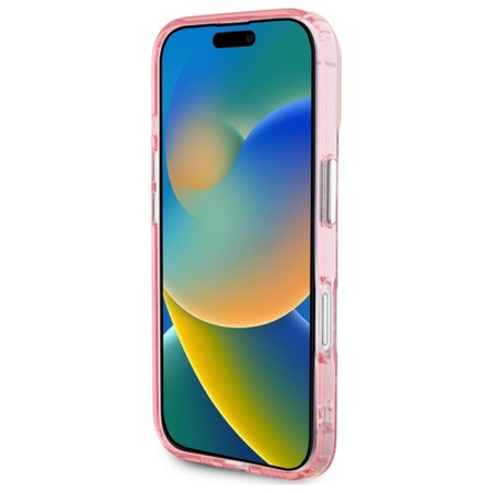 Karl Lagerfeld IML Monogram Karl & Choupette Head MagSafe - Hülle für iPhone 16 (rosa)