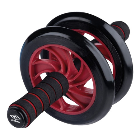 Umbro - Dual-wheel ab roller with mat (Red)
