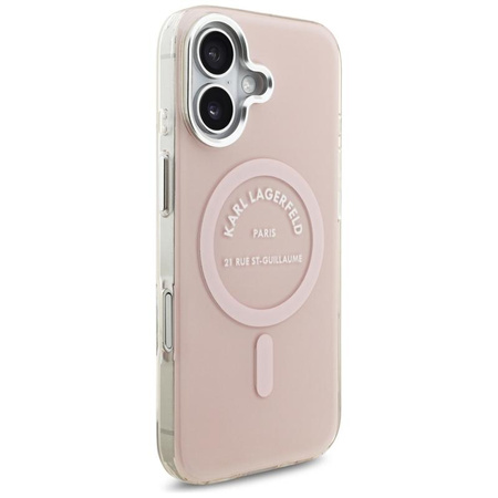 ETUI DO IPHONE 17 do MAGSAFE KARL LAGERFELD ORYGINALNE RÓŻOWE MODNE CASE