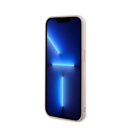 Karl Lagerfeld 3D Rubber Glitter Logo - pouzdro pro iPhone 15 Pro Max (růžové)