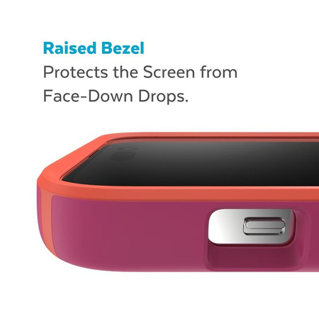 Speck CandyShell Pro + MagSafe - iPhone 14 Pro Max Case with MICROBAN Coating (Digital Pink / Energy Red)