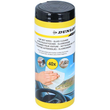 Dunlop - vlhčené ubrousky na čištění čelního skla (40 ks).)