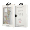 Guess Flower Cord - Tasche mit Schlüsselband iPhone 13 Pro Max (Lila)