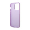 Guess Saffiano Metal Logo Stripes - Etui iPhone 14 Pro Max (liliowy)