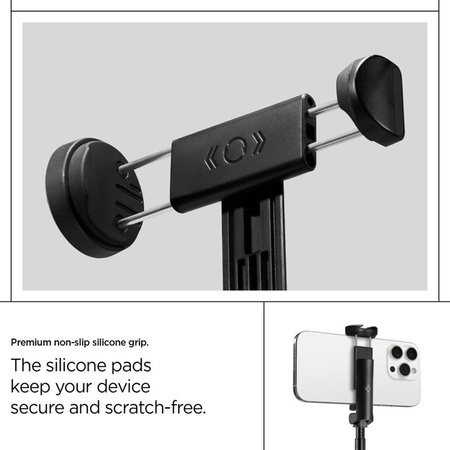 Spigen S541W Bluetooth Selfie Stick Tripod - Stojan na chytrý telefon / držák selfie tyče (černý)