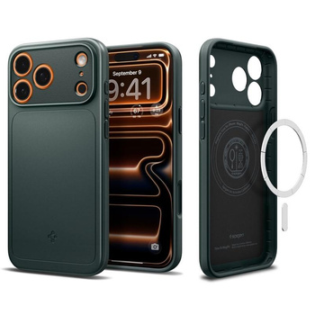 ETUI DO IPHONE 17 PRO do MAGSAFE SPIGEN THIN FIT ORYGINALNE ZIELONE CASE