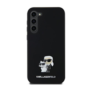 Karl Lagerfeld Silicone Karl & Choupette Metal Pin -Anstecker - Hülle für Samsung Galaxy A35 5G (schwarz)