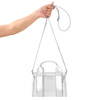 Case-Mate Micro Tote Bag – Wasserdichte Umhängetasche (Silver Chrome/Clear)