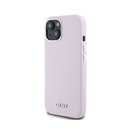 DKNY Liquid Silicone Small Metal Logo MagSafe - iPhone 15 Plus / 14 Plus Case (pink)