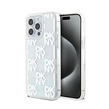 DKNY Liquid Glitter Multilogo - iPhone 15 Pro Max Case (white)