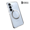 Speck Presidio Perfect-Clear Magnet - Samsung Galaxy S25 / S24 MagSafe Case (Klar / Chrom-Finish / Serene Silver)