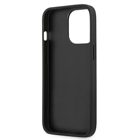 Karl Lagerfeld PU Leather Karl's Head Metal - Etui iPhone 13 Pro (niebieski)