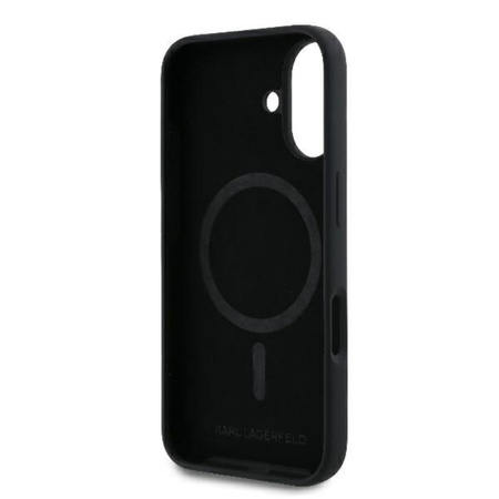 Karl Lagerfeld Silikon Karl & Choupette Ring MagSafe - iPhone 16 Plus Hülle (schwarz)