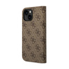 Guess 4G Metall Kamera Outline Booktype Case - iPhone 14 Plus Case (braun)