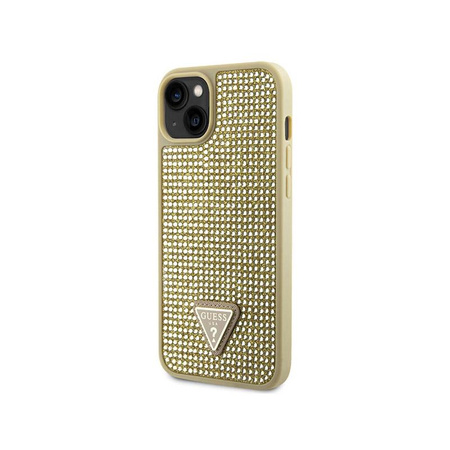 Guess Rhinestone Triangle - Hülle für iPhone 14 (Gold)