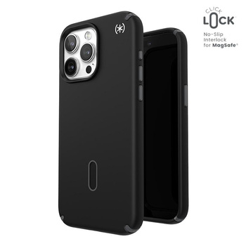 Speck Presidio2 Pro ClickLock & MagSafe - iPhone 15 Pro Max Case (Black / Slate Grey / White)
