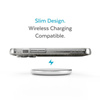 Speck Presidio Perfect-Clear with Glitter - iPhone 14 Pro Case with MICROBAN Coating (Clear / Gold Glitter)
