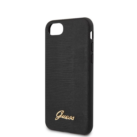 Pouzdro Guess Lizard - pouzdro pro iPhone SE 2020 / 8 / 7 (černé)