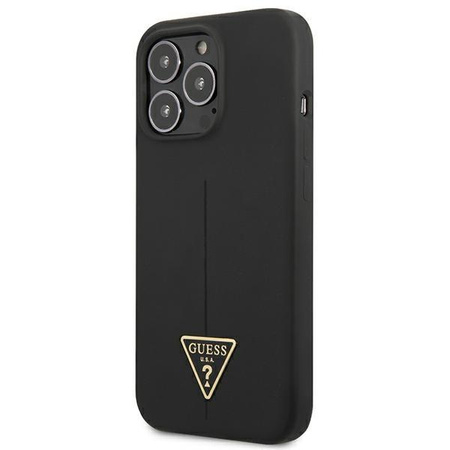 Guess Silicone Triangle Logo - Coque iPhone 13 Pro (noir)